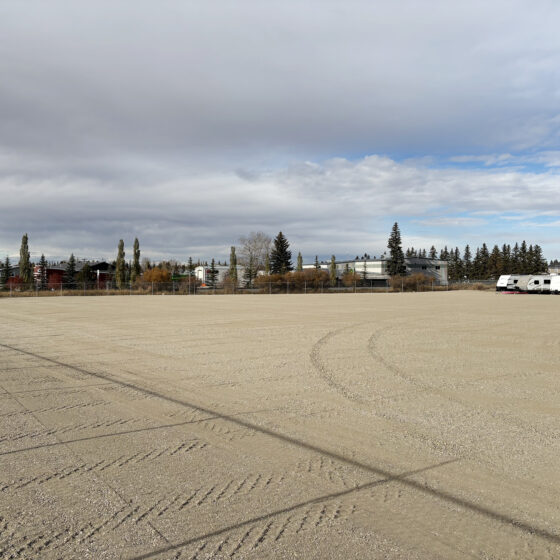yard of west gate RV and boat storage in olds